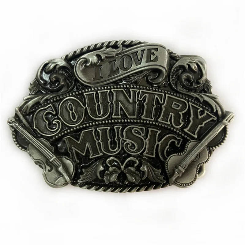 الرجعية عارضة قبعات رعاة البقر الغربية سبائك الزنك حزام مشبك موسيقى الريف الغيتار تصميم الأزياء التبعي للرجال #5