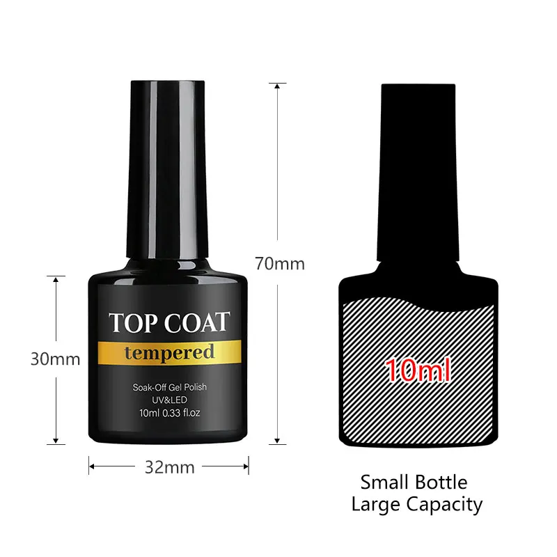 NailCO-Verhéritage à Ongles Gel pour Manucure, Top Coat, Sans Essuyage, Design Nail Art, Soak Off, UV 256, 10ml