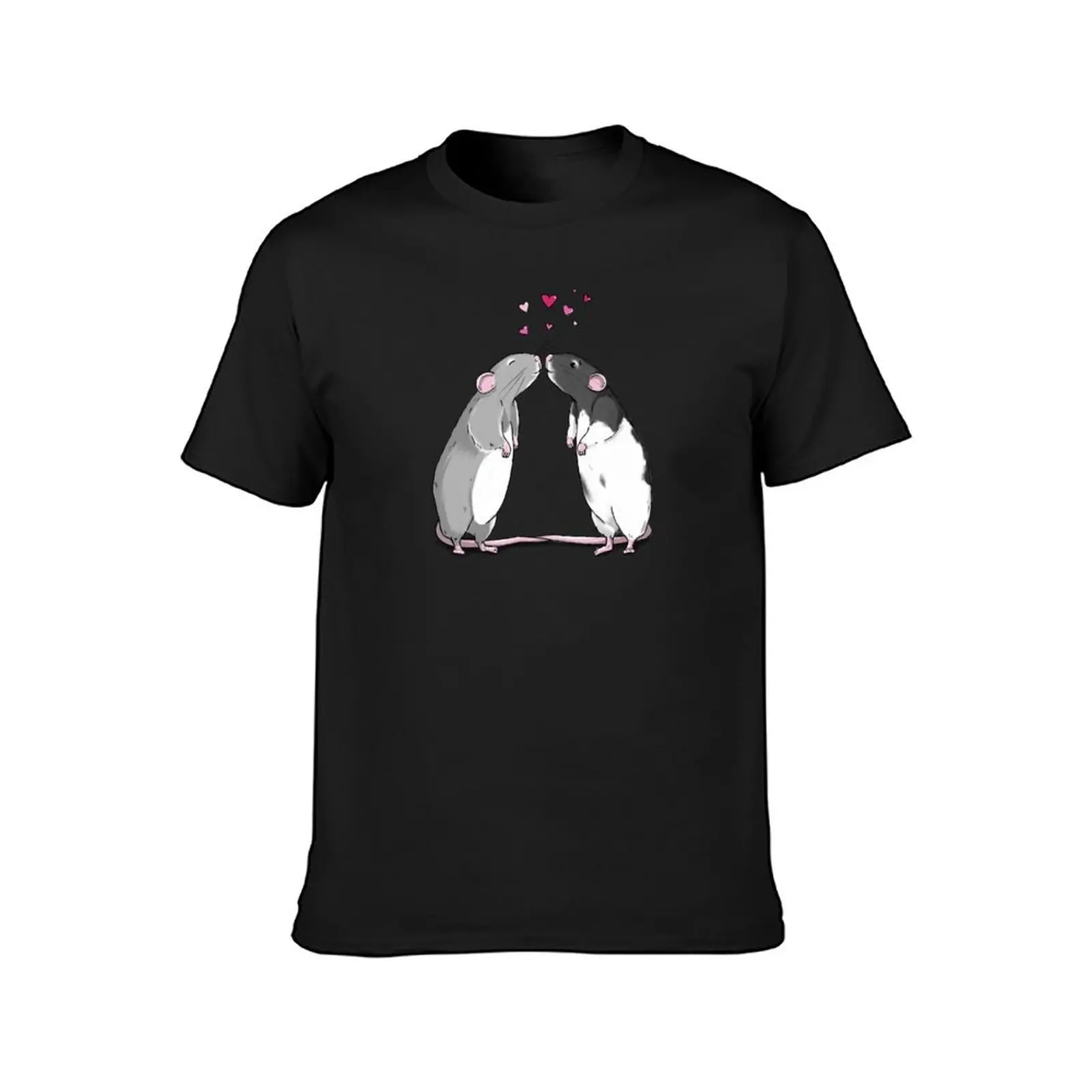 Ratty Valentine’s - Rat Kisses And Hearts T-Shirt aesthetic clothes korean fashion customizeds mens t shirts pack