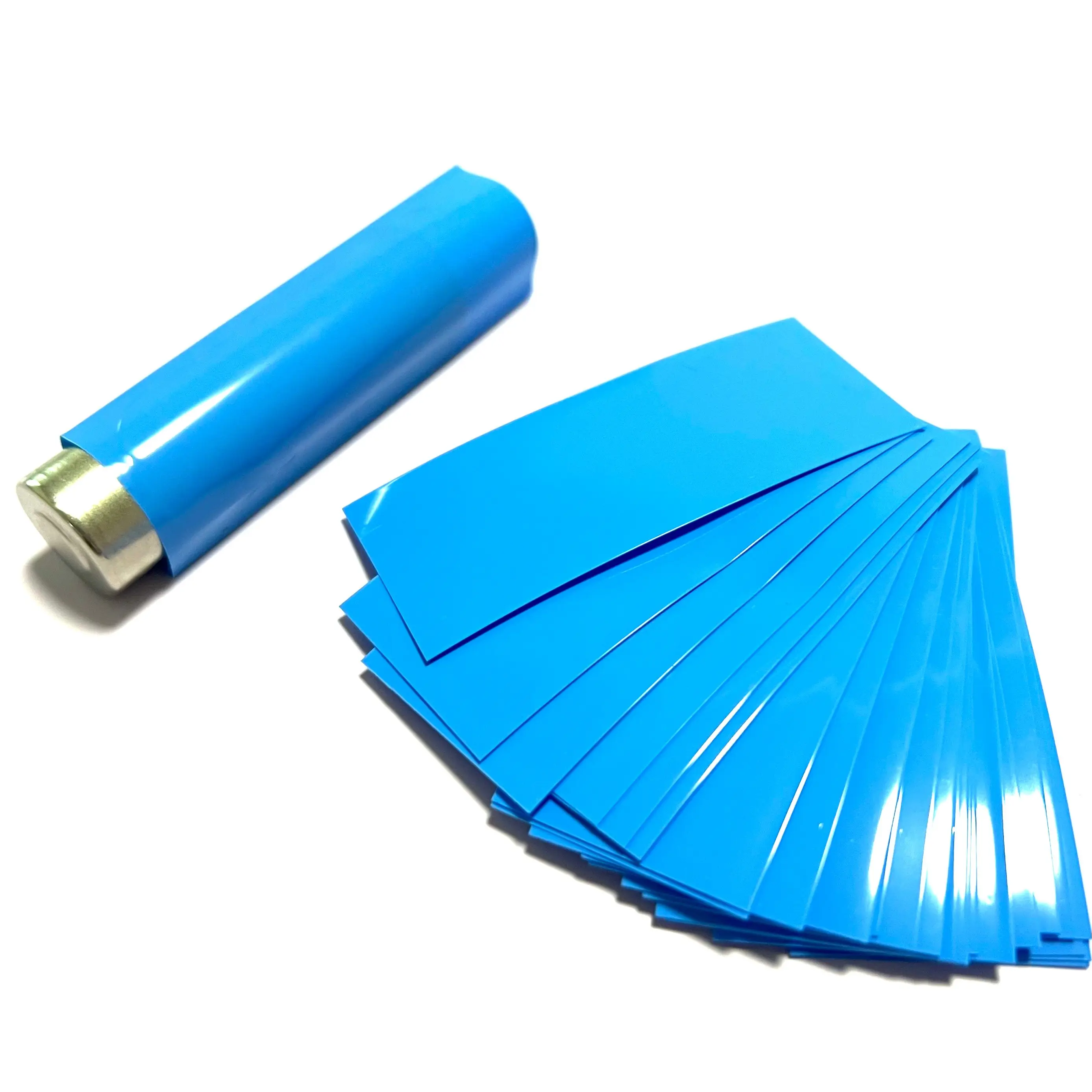 100Pcs Flat PVC Heat Shrink Tubing Battery Wrap For 18650 Lithium Battery Heat Shrink Tube Assorted Kit Self-Adhesive Insulator