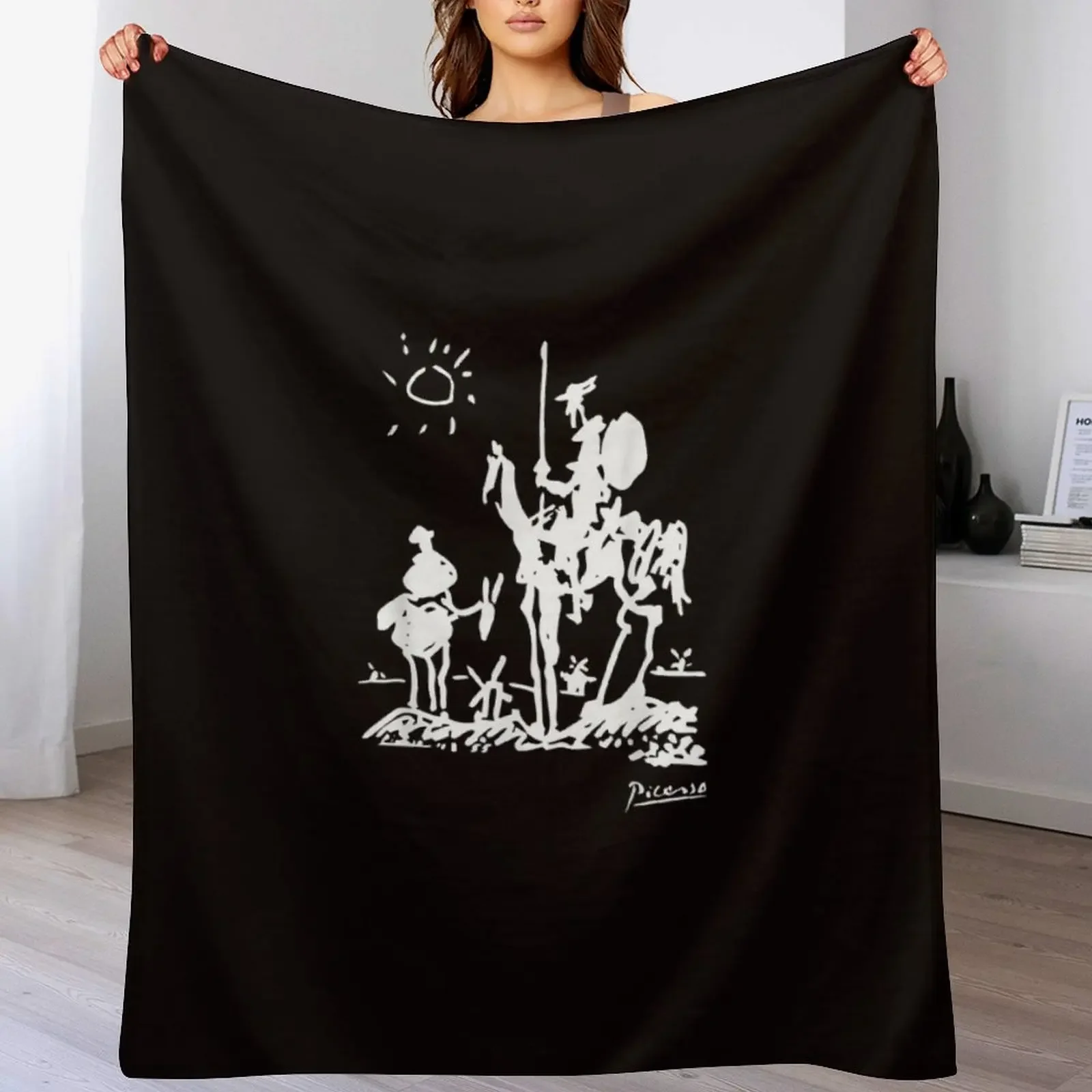Don Quixote Artwork Throw Blanket Flannel Fleece Soft Warm Throw Blanket
