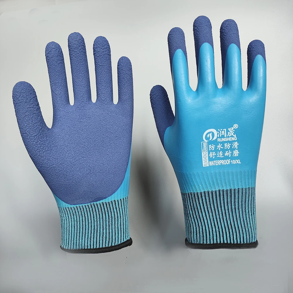 Work Gloves Foam Latex Double Coated Ultra Thin PU Coated Excellent Grip Coated Safety Knit Wrist Cuff Factory Wholesale