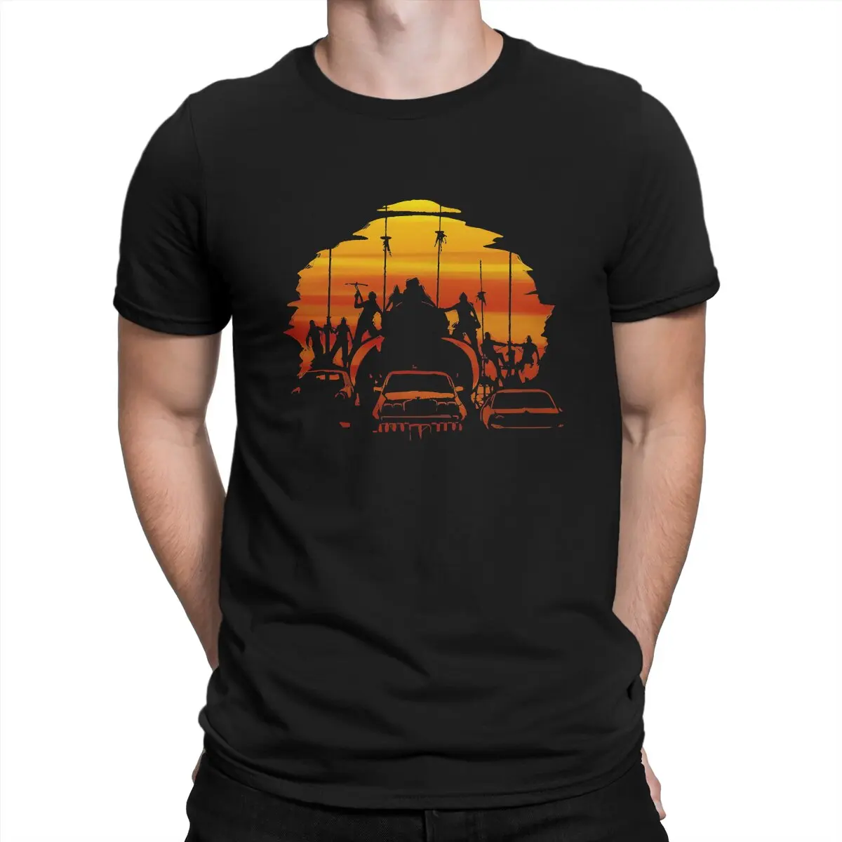 Green Fury Road Men T Shirts Mad Max Cool Tees Short Sleeve Crewneck T-Shirt Pure Cotton Party Clothes