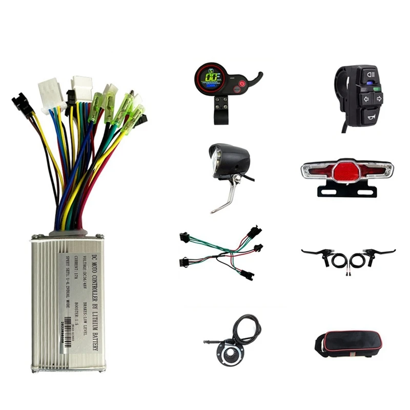 Controller Replace Controller 36V 48V 250W 350W With KT V889 Display E-Bike Light Kit