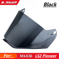 LS2 MX436 PIONEER EVO Off-road Motorcycle Helmet Windshield Lens,original MX436 Helmet Black Silver Transparent Color Visors