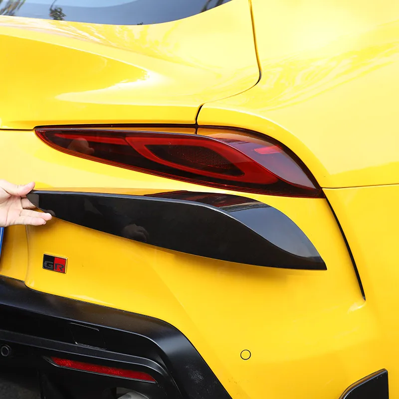 

Для Toyota GR Supra A90 19-23: Накладка на задний фонарь, затемненная, для стоп-сигнала, указателя поворота и фонаря заднего хода, автомобильные аксессуары