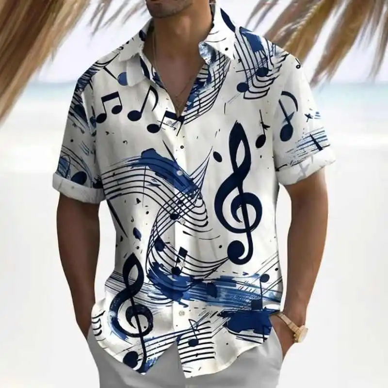 

Digital Print ort Sve Casual irt 3D Printed Comfortable Cotton Summer Faion ly Men's Busin Casual Wear