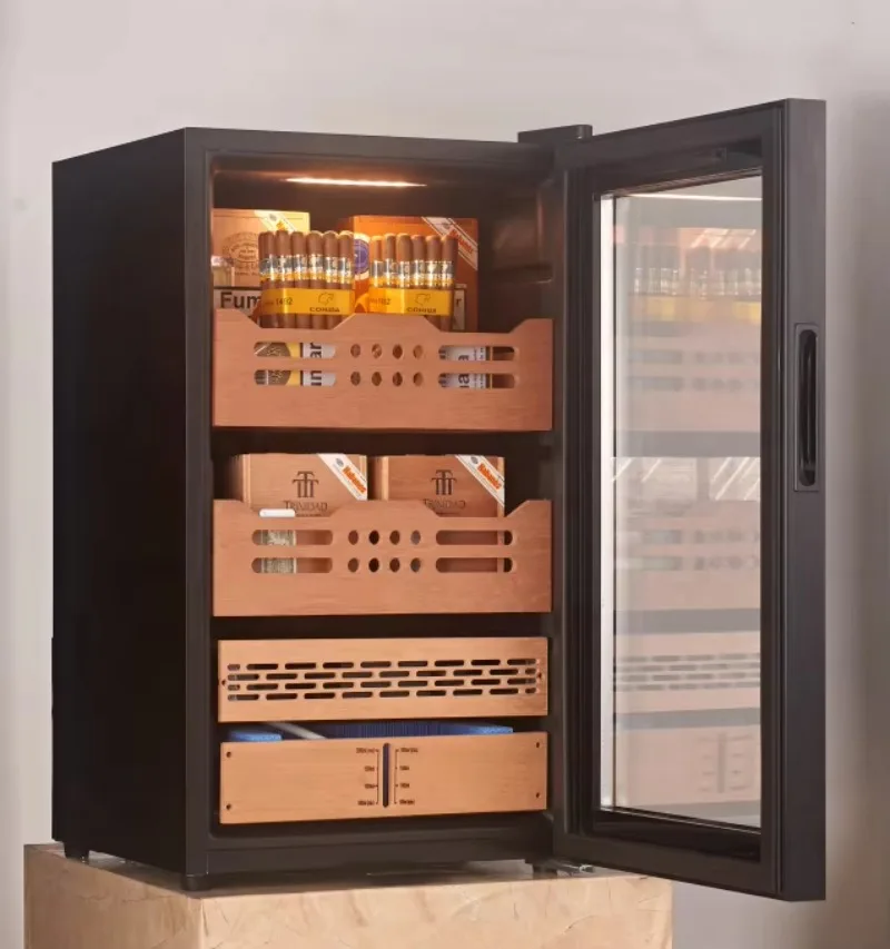 Humidor de cigarros 200 - 300 piezas de enfriamiento de compresor de tamaño pequeño de cigarros independiente