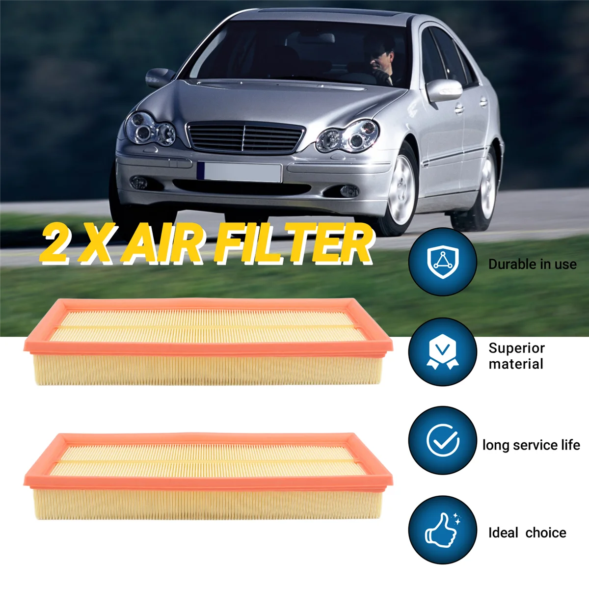 1120940604   Filtro de aire para Mercedes Benz W203 W204 C240 C280 C320 C350 W211 W212 E240 E280 E300 Accesorios