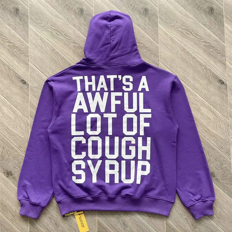 Fashion Trend That's A Awful Lot of Cough Syrup Hoodie Sweatshirt High Quality Streetwear Multi-color Printed Pullover