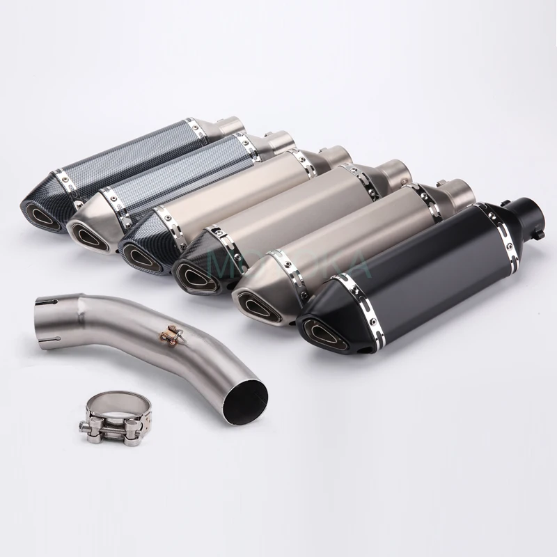 Motorcycle Exhaust Modified Muffler Escape Moto Middle Link Pipe for RC125 RC250 RC390 DUKE 125 250 390 ADV Adventure 2020 2021