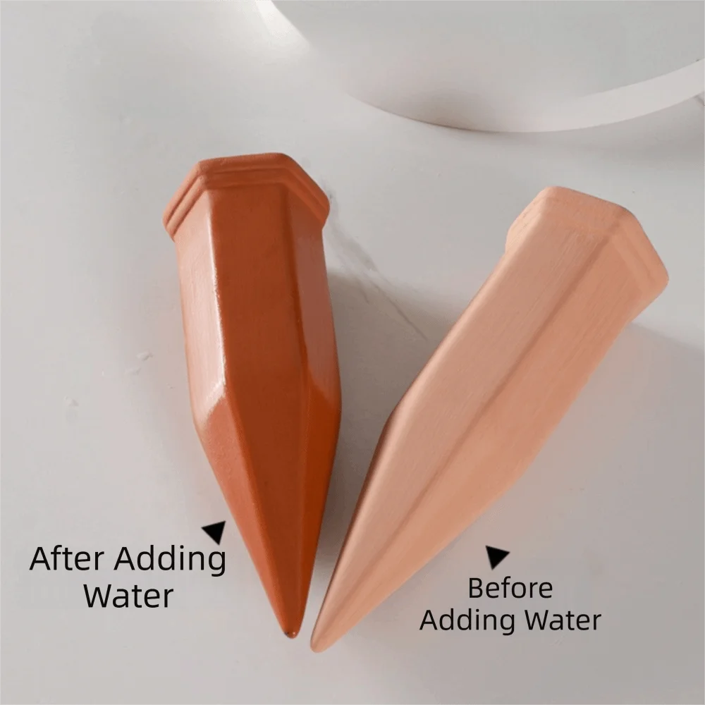 4PCS Automatic Terracotta Self Watering Spikes Effort-saving Uniform Seepage Potted Plant Self-Watering Stakes Handmade 5