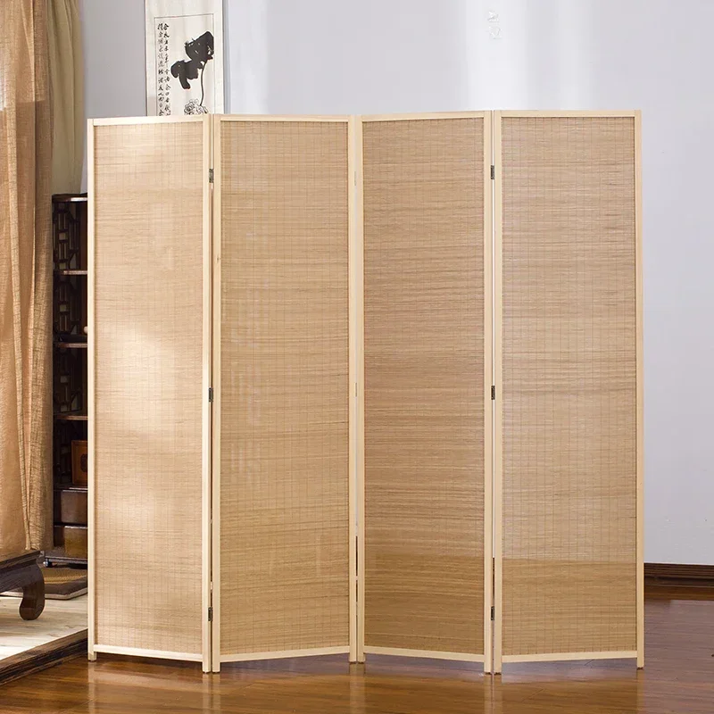 Simple Screen Partition Wall Folding Porch Folding Mobile Living Room Simple Modern Bamboo Barrier Curtain