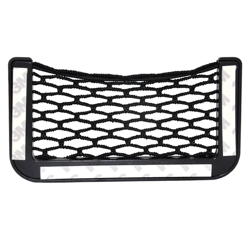 1/2Pcs Self-Adhesive Car Mesh Storage Pocket Phone Holder 20.8cm x 8.15cm Universal Interior