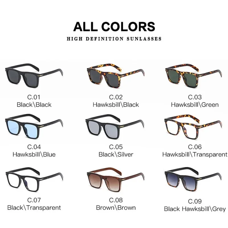 New Square Sunglasses For Men Women Vintage Fashion Goggle Driving Sun Glasses UV400 Male Eyewear Gafas de sol image 6
