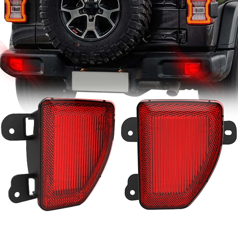 Tail Light for Jeep DOT Approval Red/Smoked Lens Rear Bumper LED FOG Light for Jeep Wrangler JL 2018+