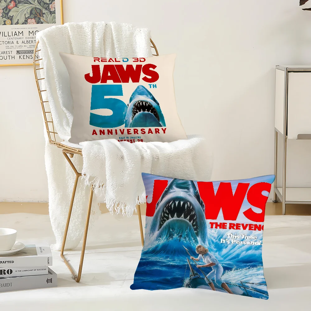 Movie J-jaws Pillow Case Suitable For Bedrooms Living Rooms Cars Home Decoration