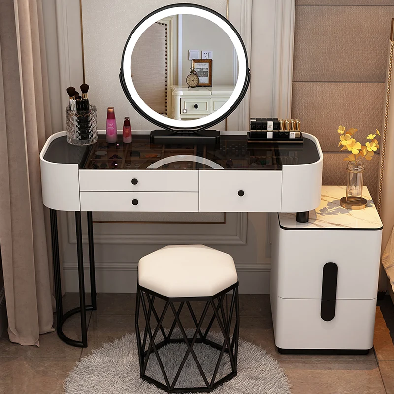 White Dressing Makeup Vanity Table Women Girls Bedroom Cabinet Makeup Table Drawer Storage Meuble Coiffeuse Home Furniture