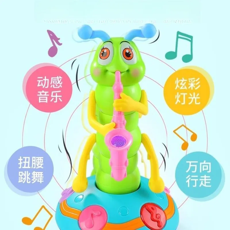 

Детский электрический саксофон, пение, танцы, скручивающий червь, легкие музыкальные качели, игрушка в подарок для мальчиков и девочек, малышей