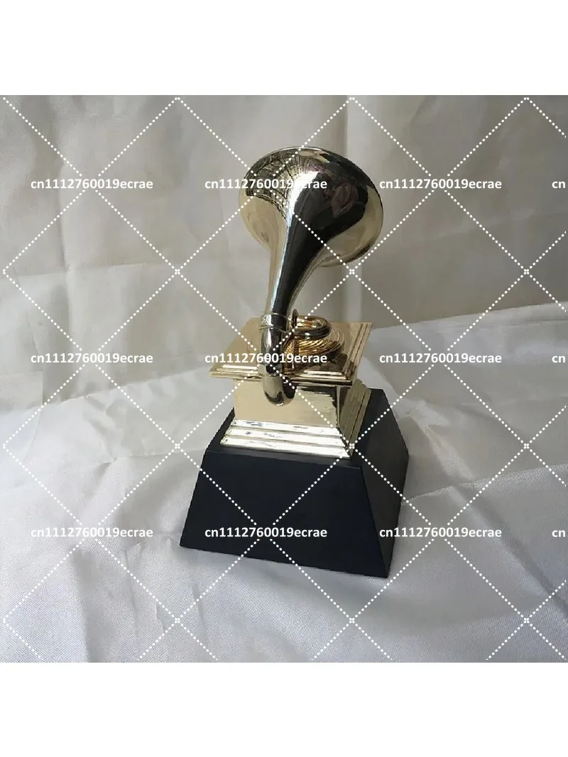 22.5cm Trumpet Trophy Music Award, Premium Alloy Musical Instrument Prize for Festival Competition