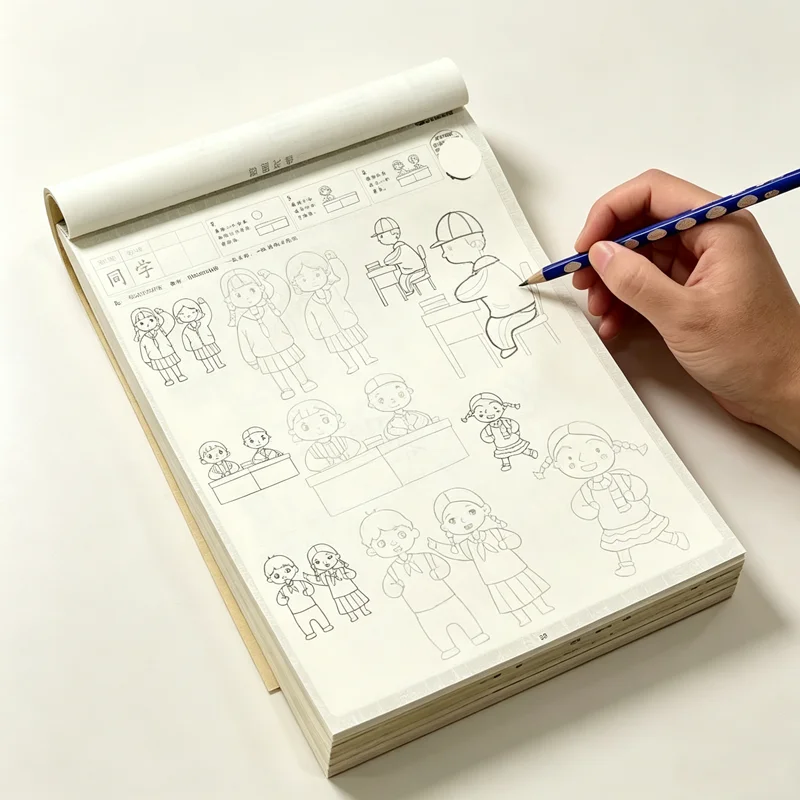 Super Tracing Sketchbook: Cute Cartoon Characters – Perfect for Young Artists Ages 3-8