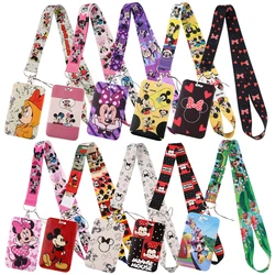 Cartoon Cute Mouse Lanyard Card Holder Anime Neck Strap for Key ID Card Phone Straps Badge Holder Key Ring Accessories Gifts