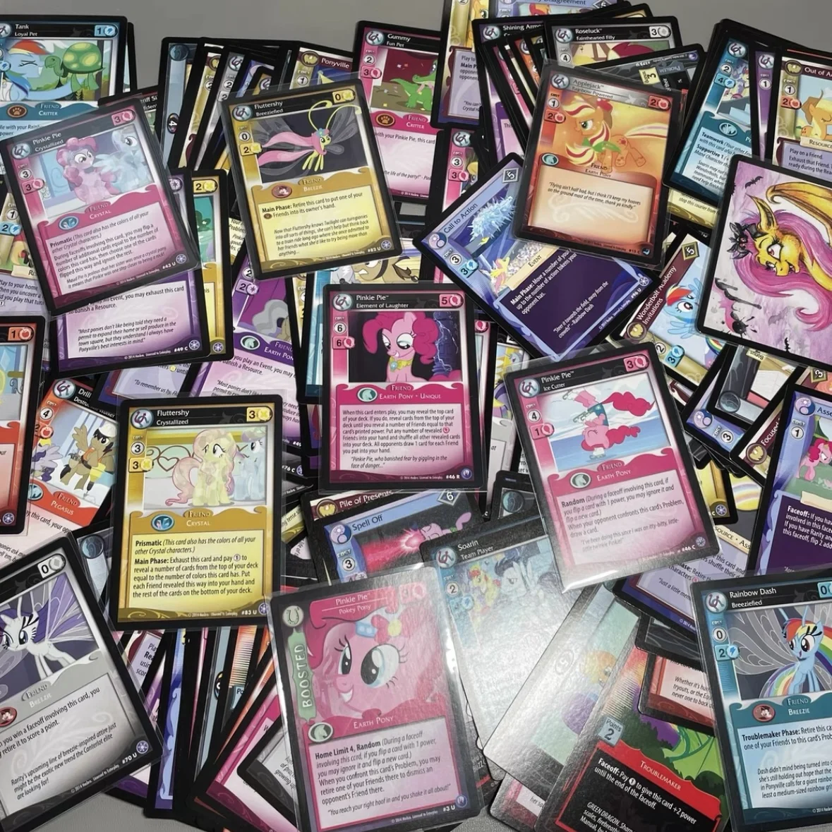 Genuine My Little Pony US Version Base & Flash Loose Cards Lucky Bag 50Pcs Random No Specific Characters Trading Cards Surprise