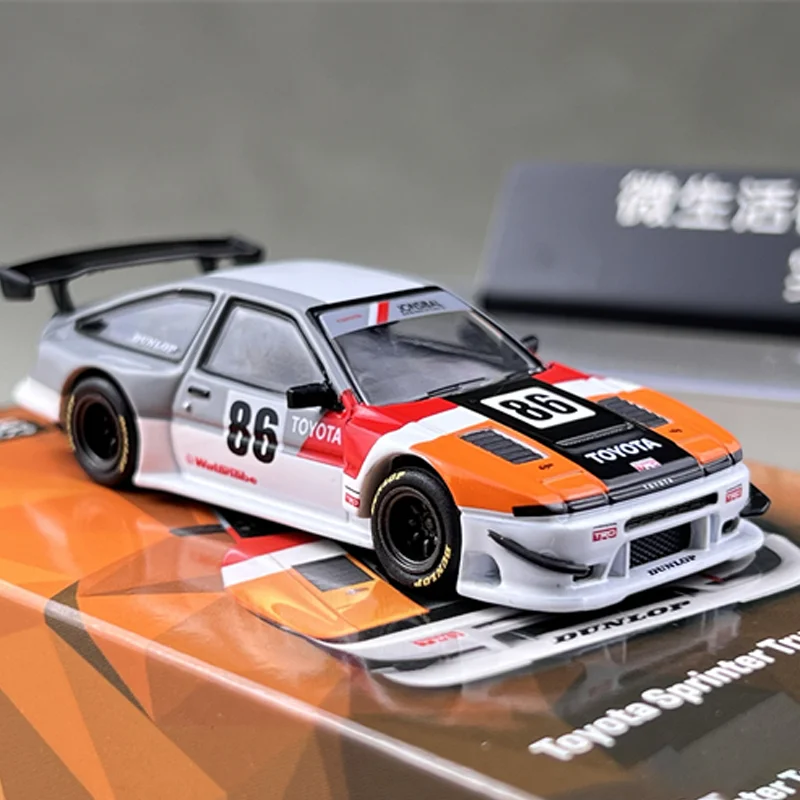 Tarmac Works 1/64 Toyota Sprinter Trueno AE86 TRD Alloy Toy Motor Vehicle Diecast Metal Model Gifts