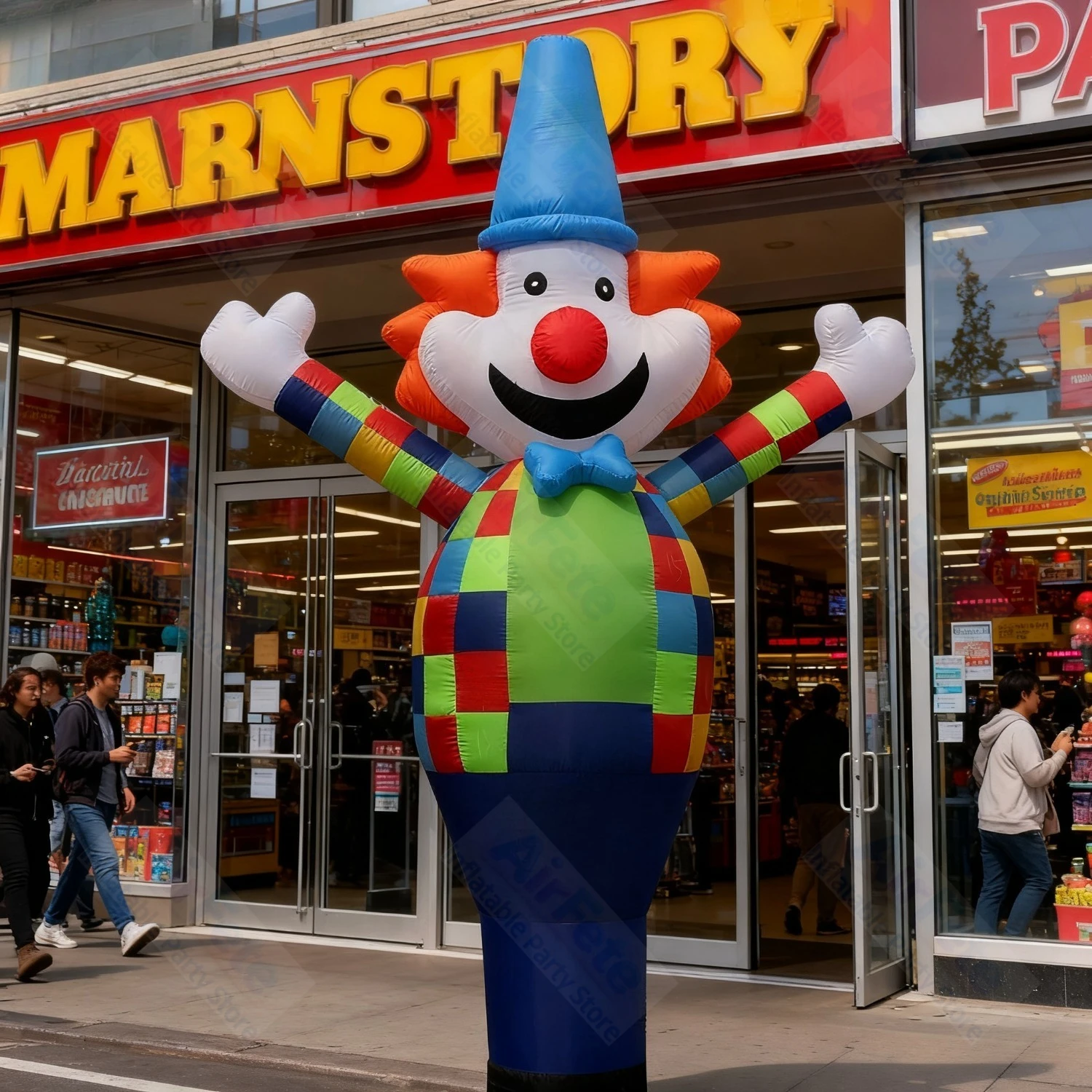

Colorful inflatable clown model opening celebration shopping mall event decoration props holiday party atmosphere layout(no fan)