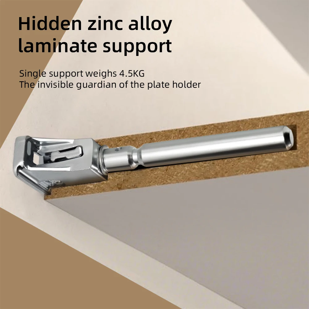 

Zinc Alloy Invisible Board Tray Bracket Adjustable Concealed Partition Bracket Floating Heavy 12mm/16mm Suitable For Cabinets