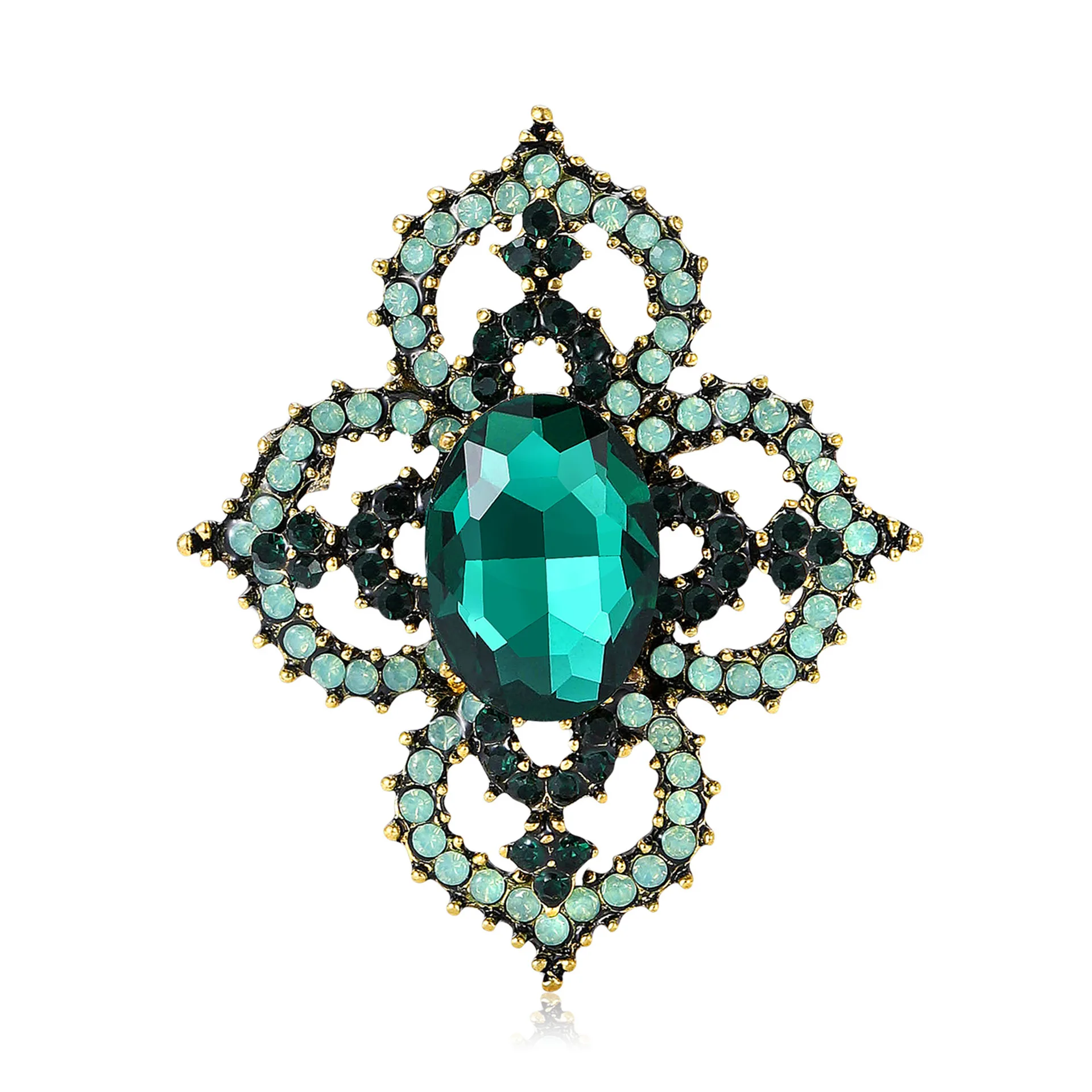

Fashionable Baroque Alloy Rhinestone Brooch, Suitable For Both Men And Women, A Charming Gift For Daily Wear In The Party Office