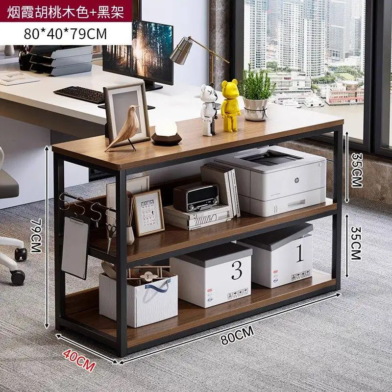 Multi Tier Bookshelf Floor Standing Storage Organizer Small Simple Low Bookcase for Office Corner