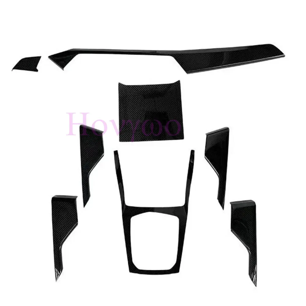 LHD RHD Real Carbon Fiber Interior Trims Dash Cover Center Console Cover Door Panel For BMW X6 G06 2019-2022