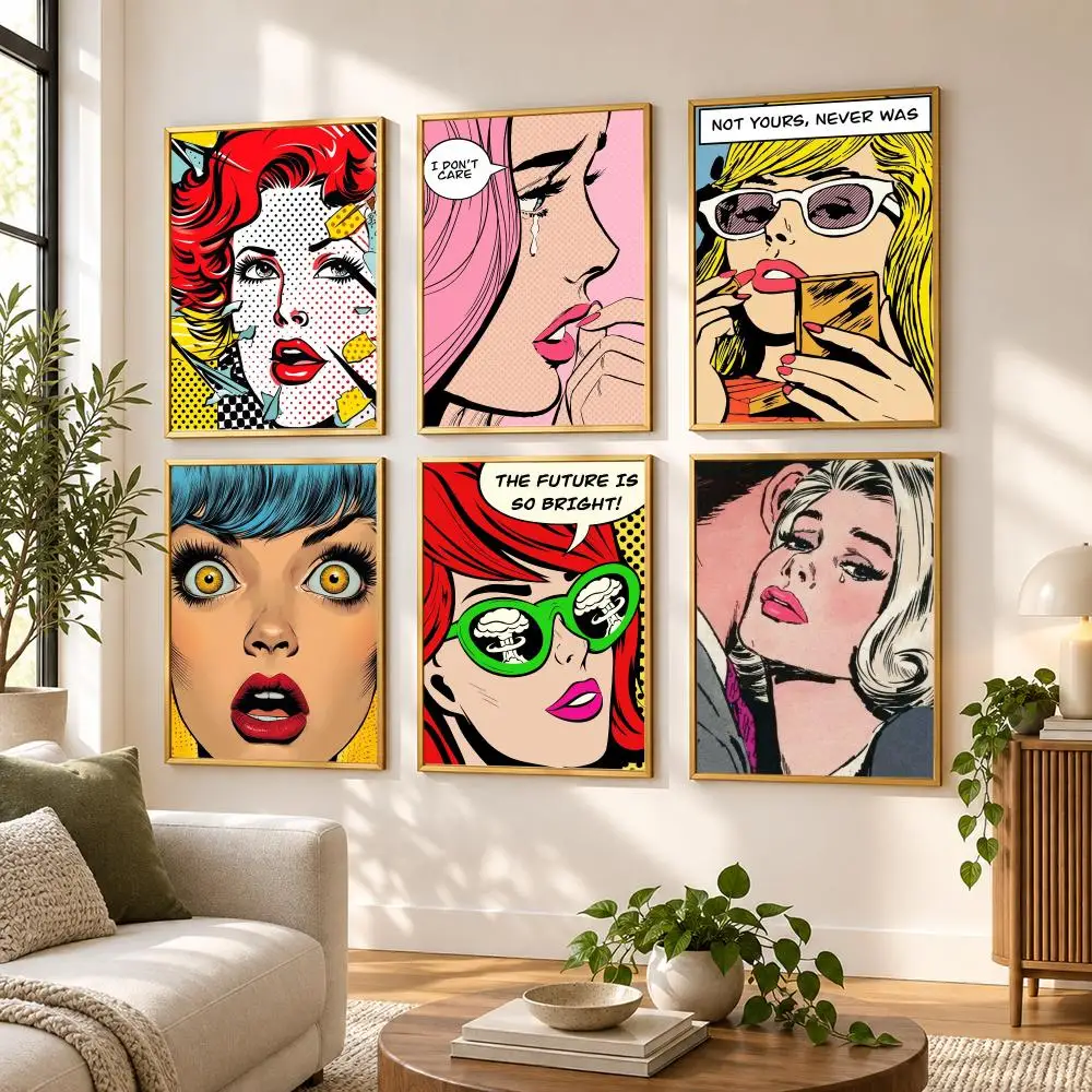 R-Roy L-Lichtenstein art Poster HD art sticky wall waterproof home living room bedroom bar aesthetic decoration