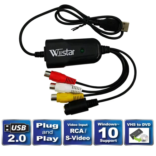 Imagen 2 del producto Wiistar-tarjeta de captura de vídeo para Windows 10, 8, 7, XP, VHS, USB 2,0, SIN controlador, nuevo