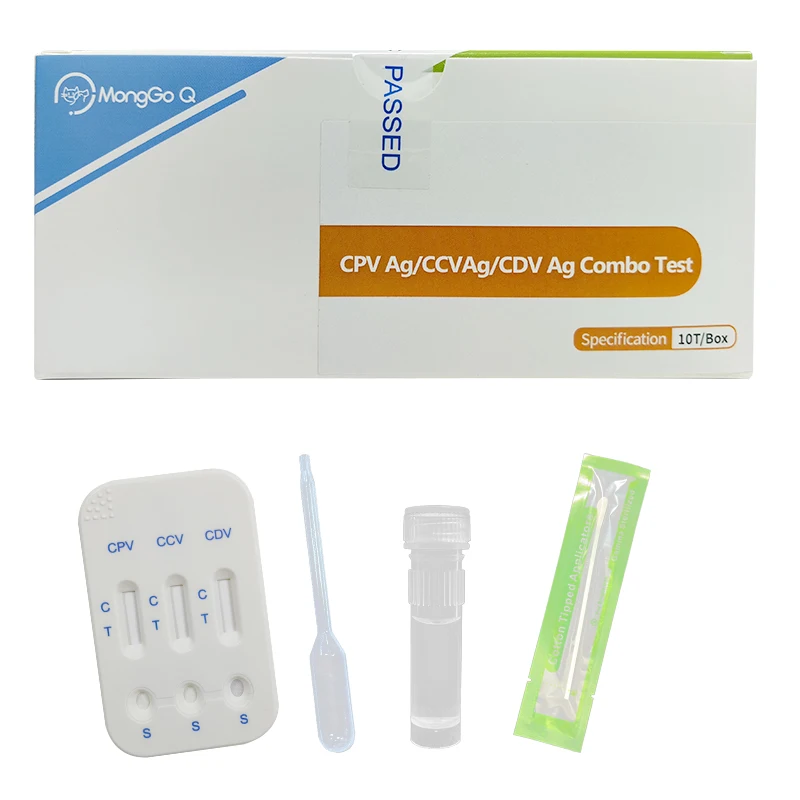 Monggoq-rapid test kits for dogs at home, CPV/CCV/CDV AB-10, 10PCs