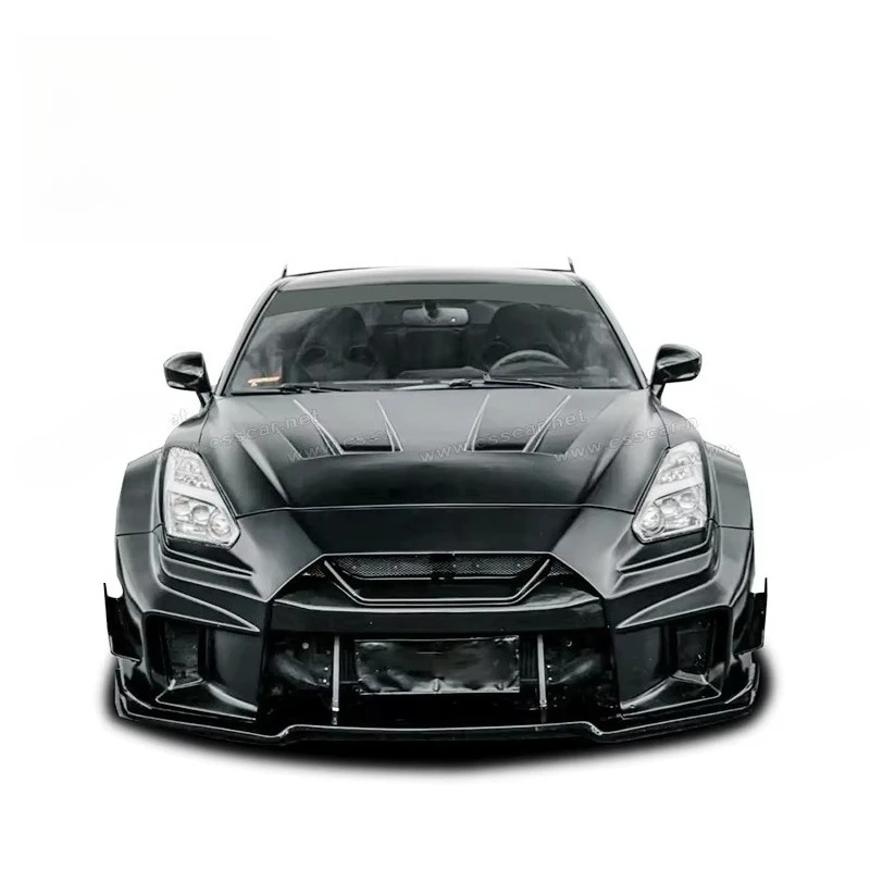 For Nissan GTR R35 Upgraded LB.3 Style Wide Body Kit Carbon Fiber Car Front Bumper Rear Spoiler Side Skirt Fenders Aviation Kit