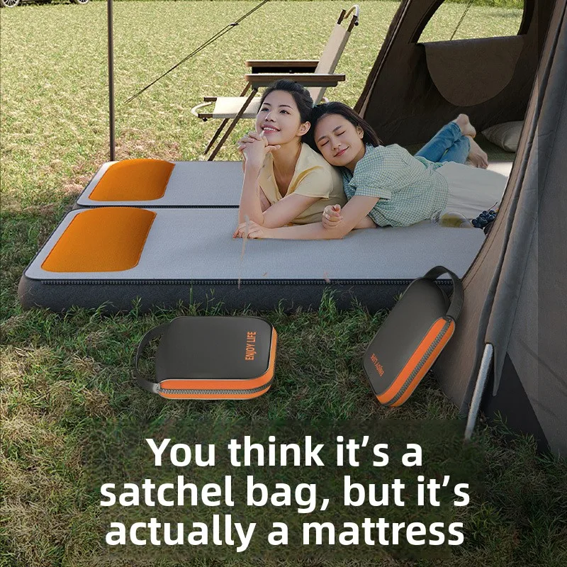 

Автоматический надувной диван-матрас для кемпинга на открытом воздухе, портативный ленивый человек, толстый спальный коврик для дома, одиночные, двойные люди, сращенные