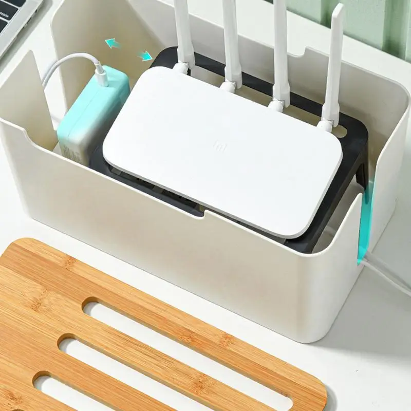 Router Storage Box Wire Cable Storage Case Organizer Box Socket Plug Wireless WiFi Router Board Bracket For Household Bedroom