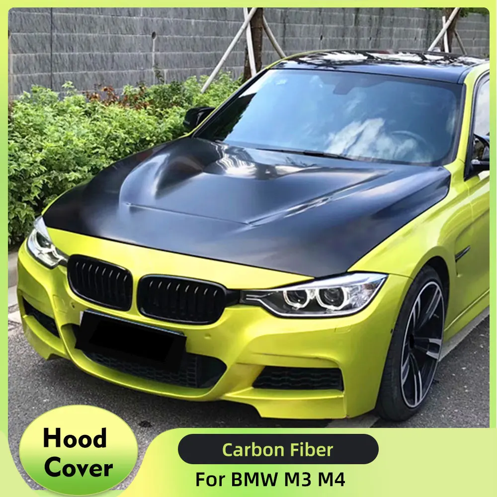 

Full Carbon Fiber Front Bonnet Hood Cover Bodykit Fit for BMW M3 M4 2014-2018 Front Engine Hood Cover