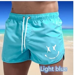 Pantalones cortos de verano para hombre, bañadores de secado rápido, traje de baño transpirable con cordón y bolsillos, pantalones deportivos para surfear en la playa