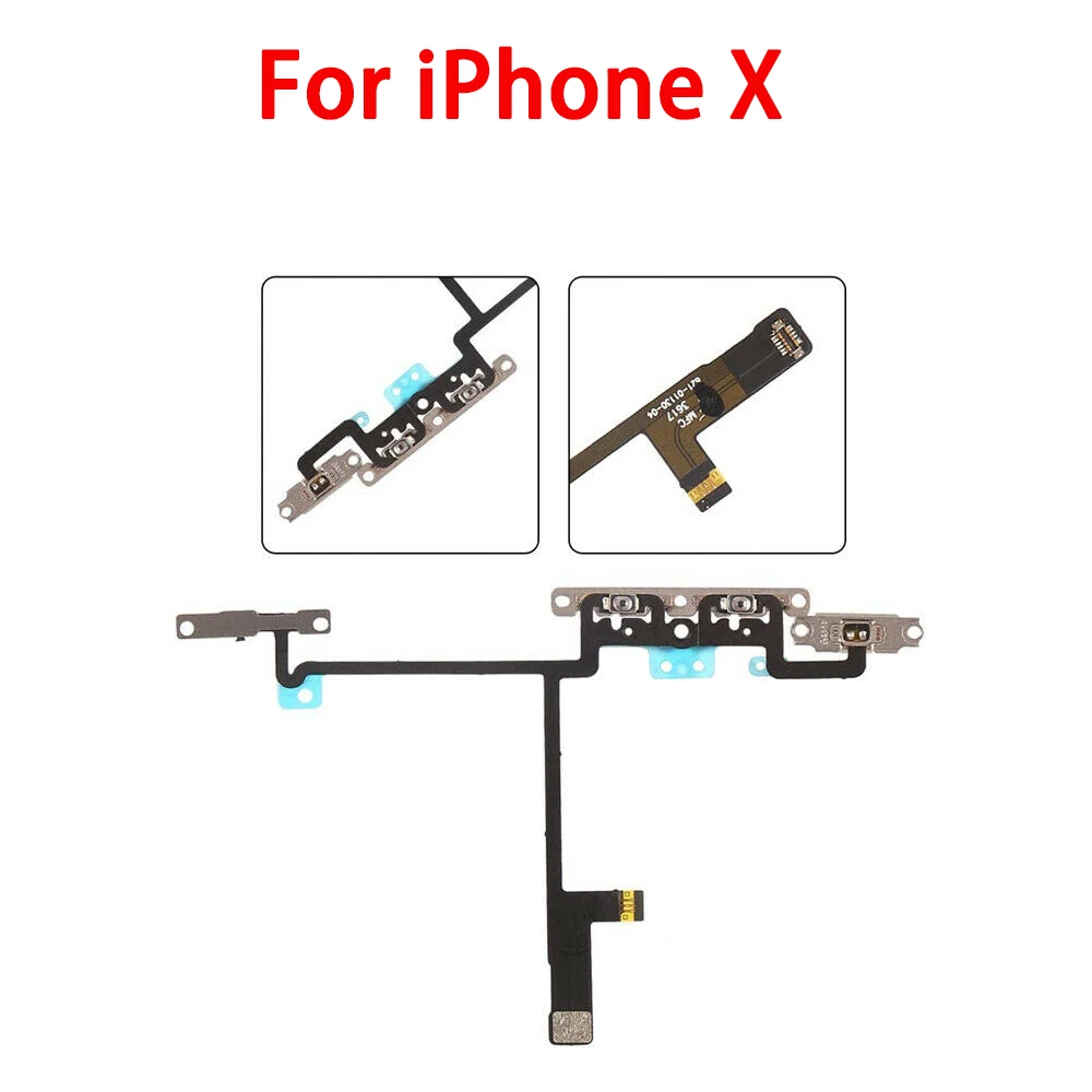 Power Volume Button Flex Cable With Flash Light Microphone For iPhone X XR XS XSMax Replacement