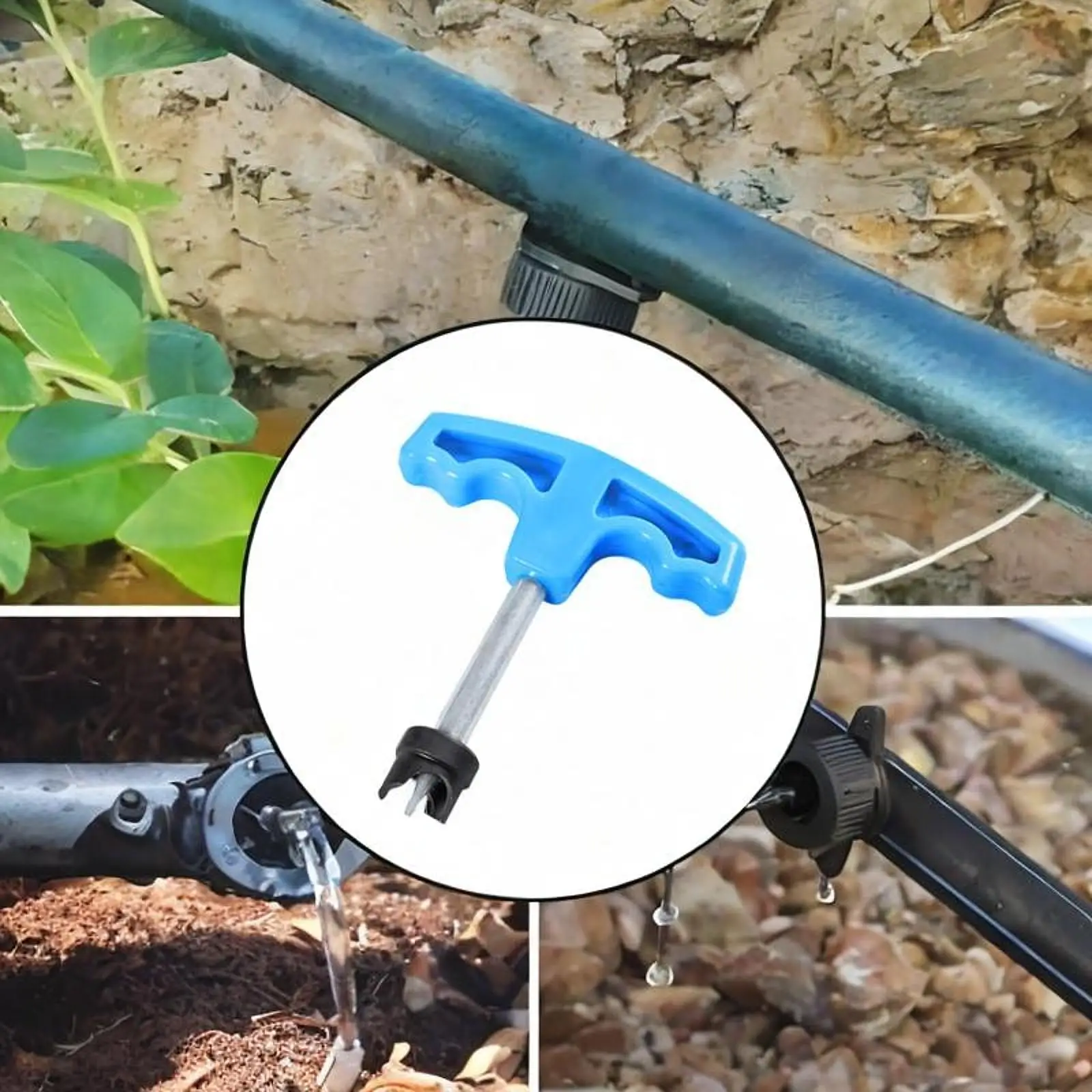 Ergonomic Garden Hose Hole Punch Drilling Tool Water Saving for Automatic Garden Watering System