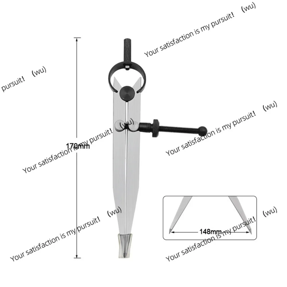 S/M/L Adjustable Lockable Steel Divider Wing Leather Compass Spacing Gauge Drawing Wire Edge Holder DIY Cattle Leather Tools