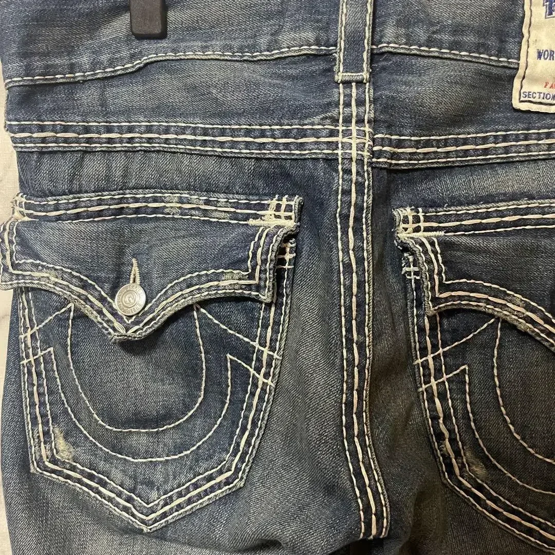 2000's Echte Religie Laagbouw Y 2K Super T Bootcut Uitlopende Jeans Street Denim Broek Harajuku Hoge Taille Jeans Met Wijde Pijpen