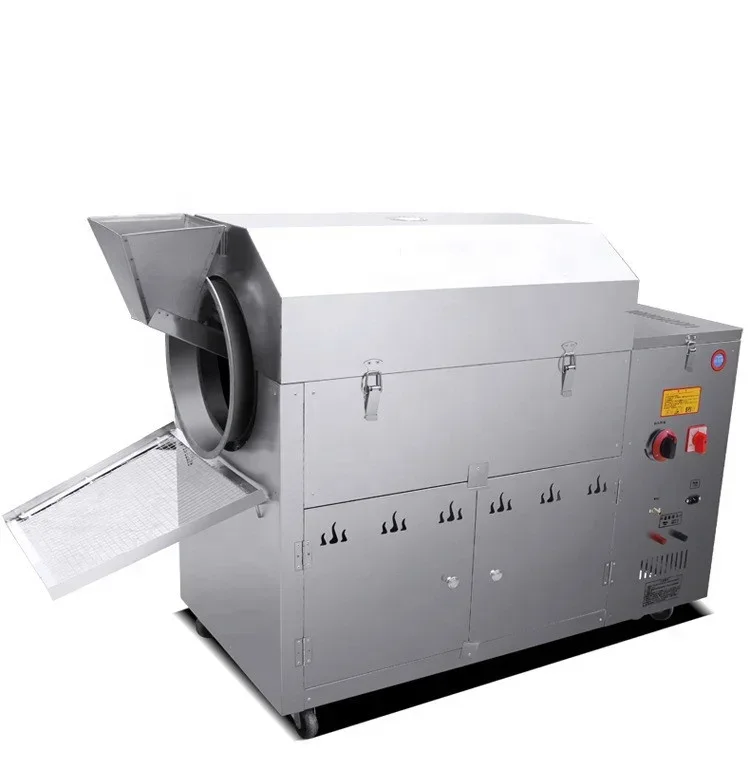 Drum Type Electric Heating Chickpeas Peanut   Seeds Pistachio Almond Cashew Apricot Kernel Coffee Mini Roasting Machine