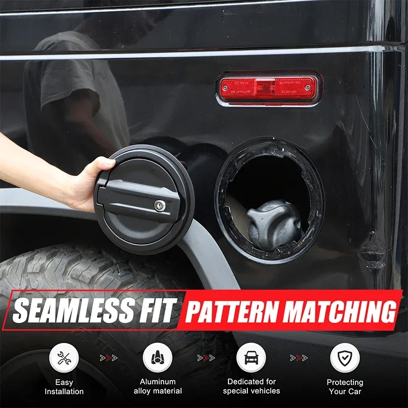 ABS aluminum alloy For Hummer H2 2003-2009 car styling fuel tank cover anti-theft lock cover sticker car protection accessories