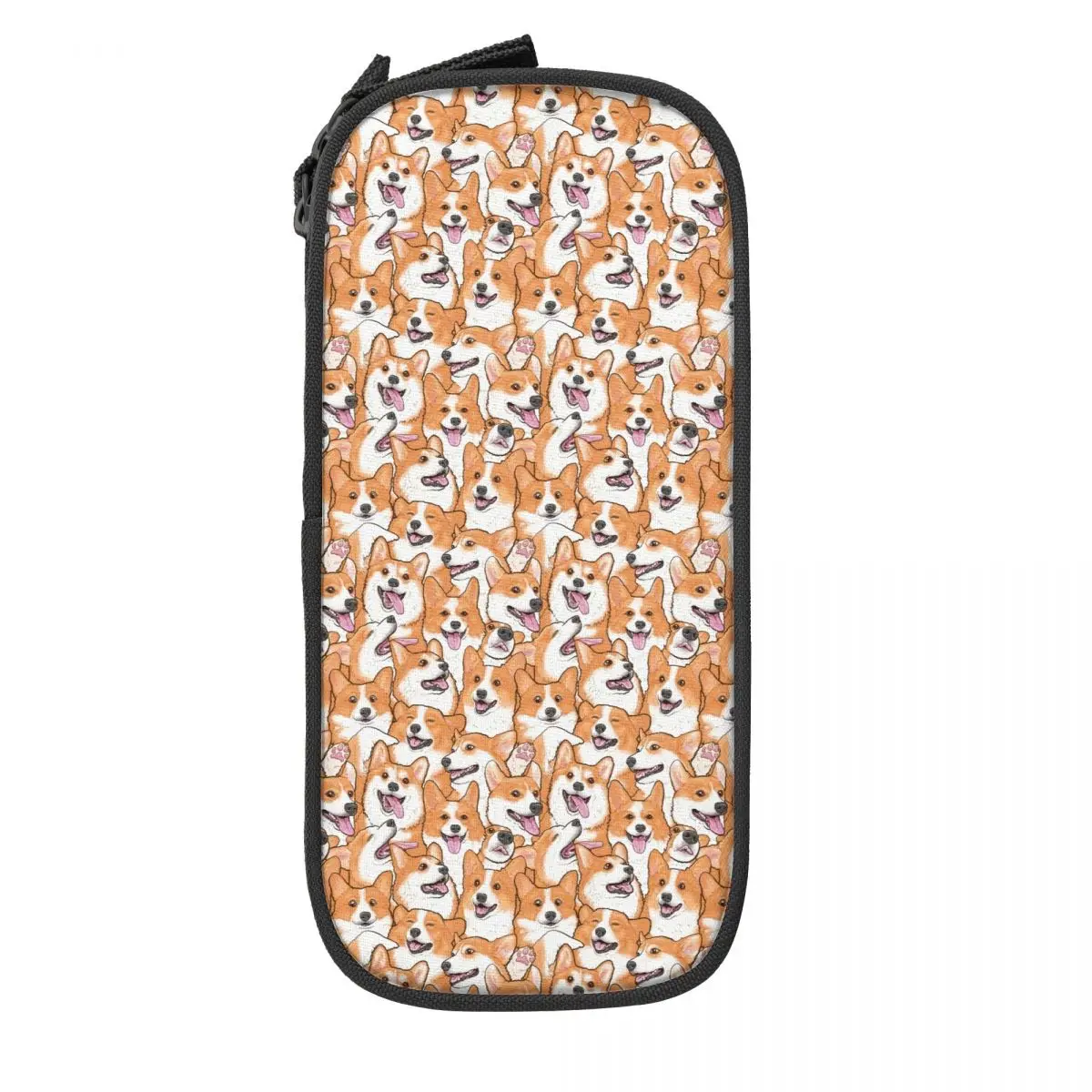 Custom Kawaii Cute Pet Dog Corgis Pencil Case for Girls Boys Large Storage Pen Bag Box School Supplies