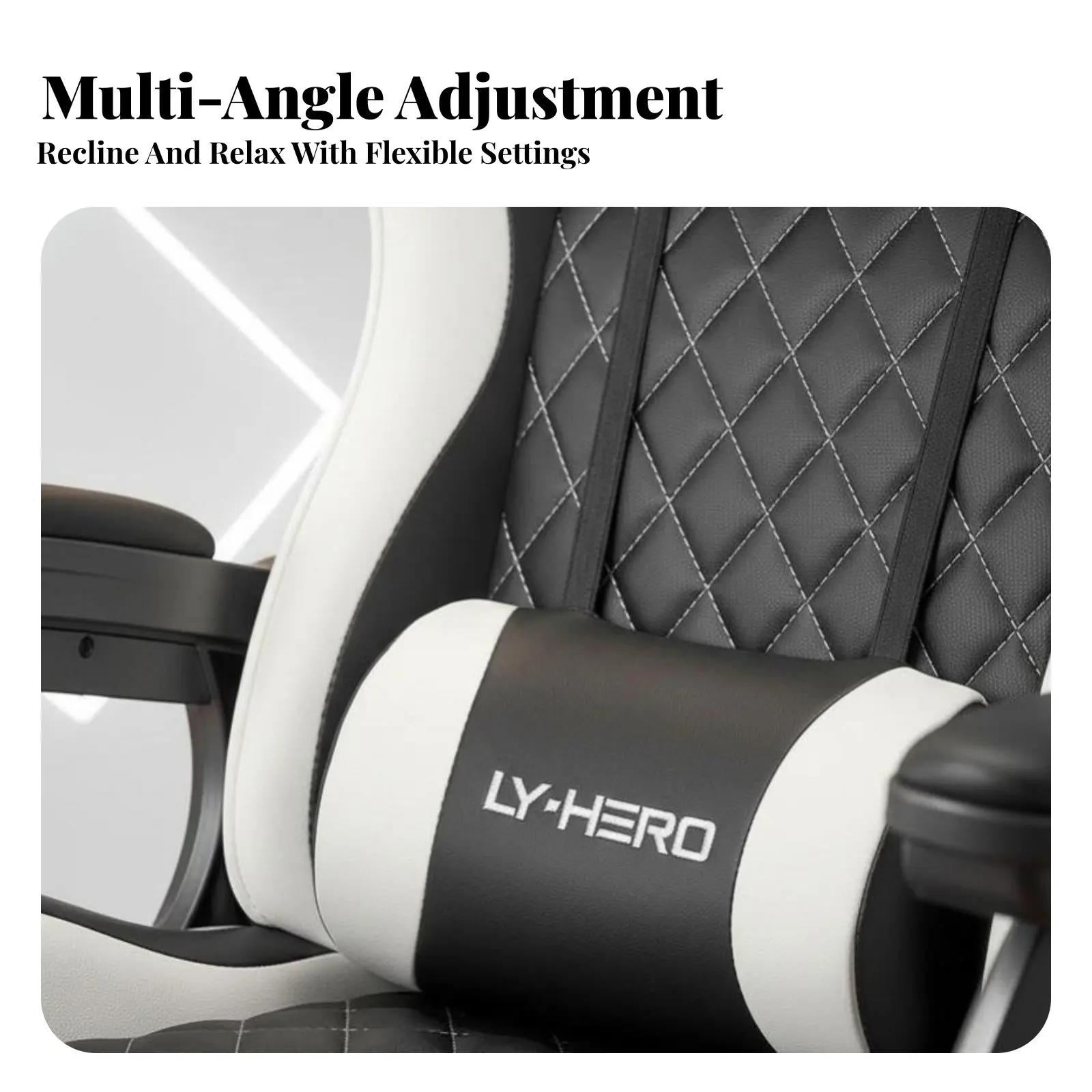 Cadeira de Jogos Reclinável com Descanso para os Pés, Design Ergonômico, Cadeira de Trabalho Reclinável com Apoio para Cabeça Almofadado
