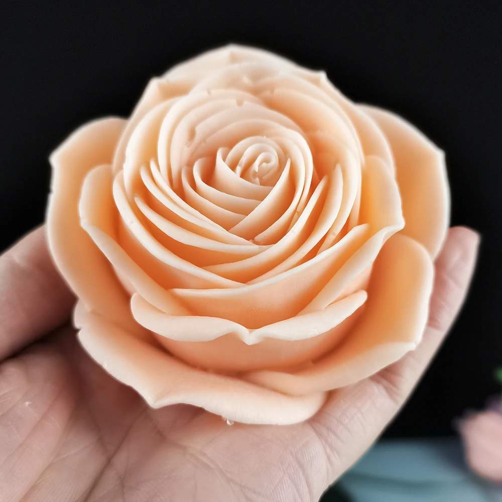 HC0300 PRZY Mold Silicone Decoration Rose Bouquet Flower Mold Plant Molds Flowers Multilayer Rose Soap Candle Moulds Bouquet